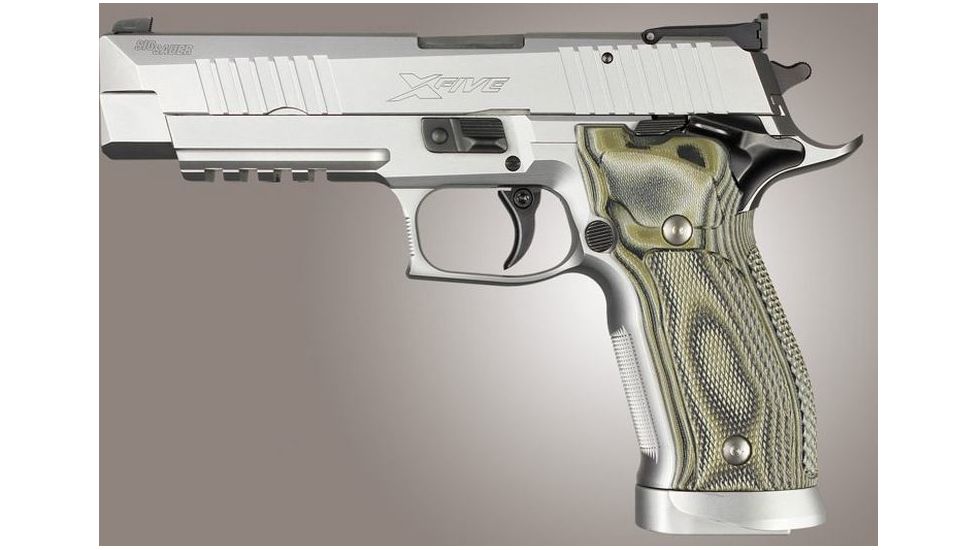 HOGUE SIG Sauer P226 SAO X5 X6 Checkered G10, G-Mascus Green, Green 33178