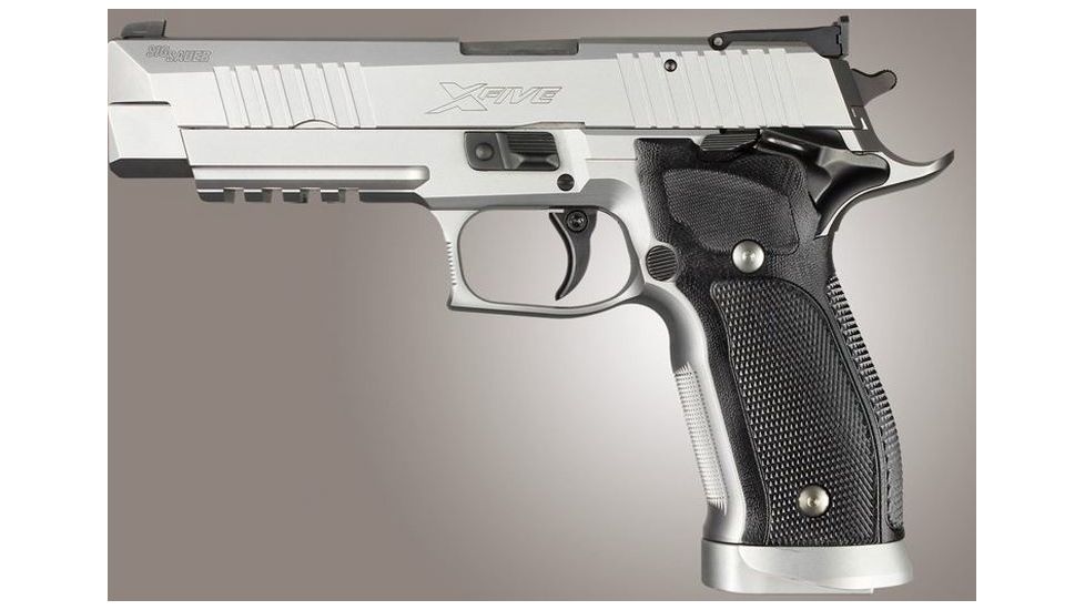 HOGUE SIG Sauer P226 SAO X5 X6 Checkered G10, Solid Black, Black 33179