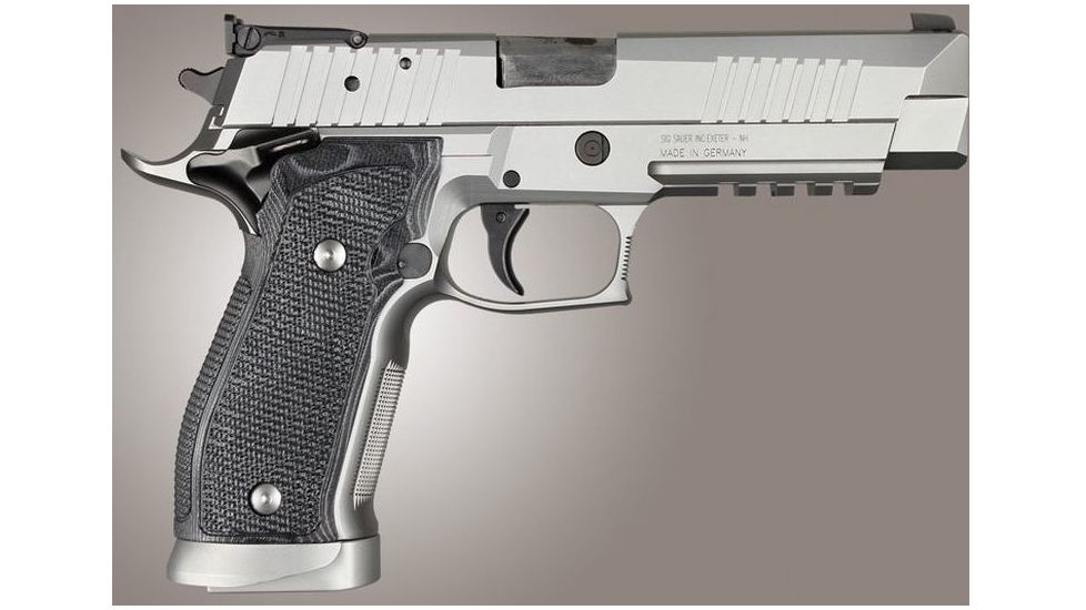 HOGUE SIG Sauer P226 SAO X5 X6 Piranha Grip G10, G-Mascus Black, Black 33739