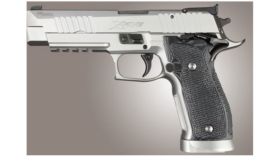 HOGUE SIG Sauer P226 SAO X5 X6 Piranha Grip G10, G-Mascus Black, Black 33739