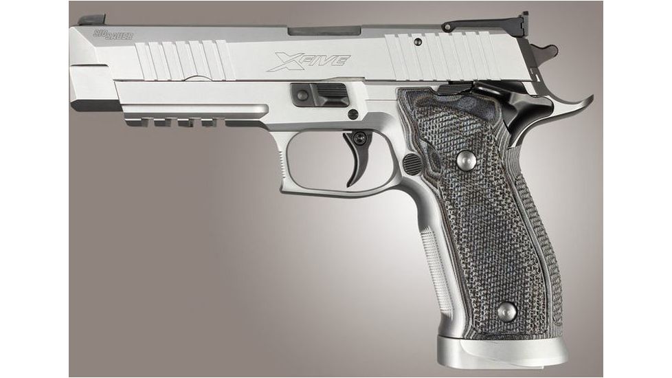 HOGUE SIG Sauer P226 SAO X5 X6 Piranha Grip G10, G-Mascus Black/Gray, Black/Grey 33137