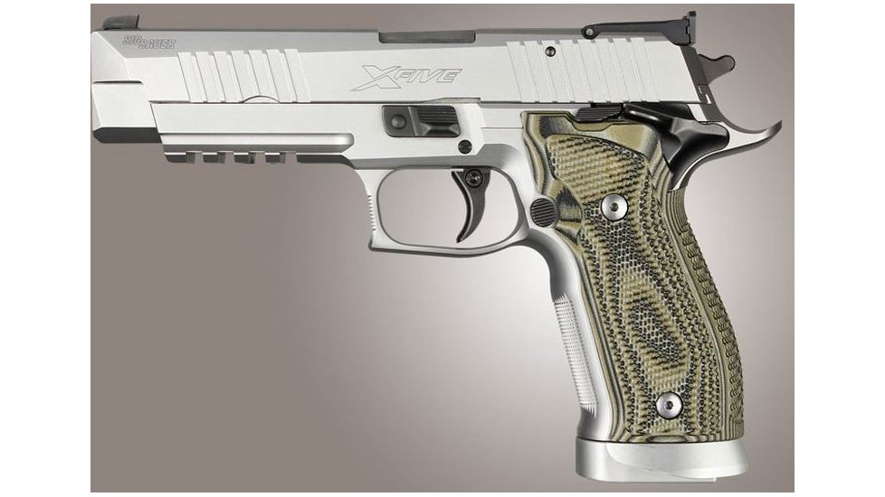 HOGUE SIG Sauer P226 SAO X5 X6 Piranha Grip G10, G-Mascus Green, Green 33138
