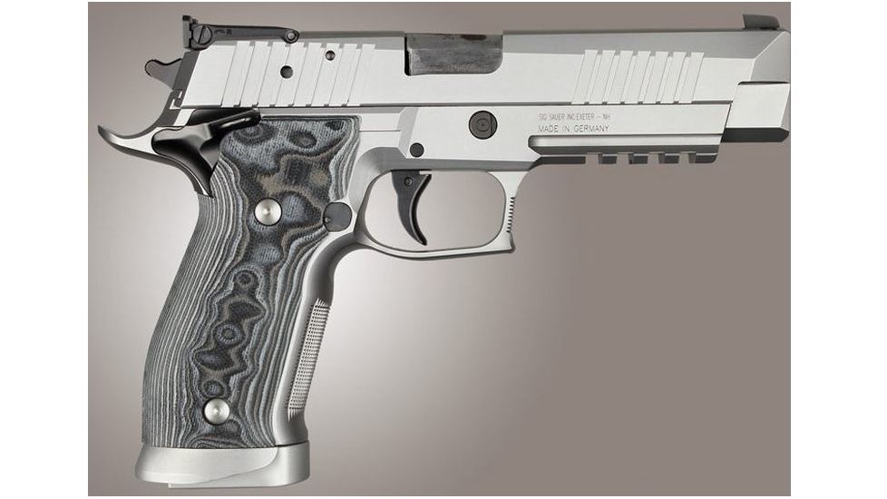 Hogue SIG Sauer P226 SAO X5 X6 Smooth G10, G-Mascus Black/Gray, Black/Grey 33167