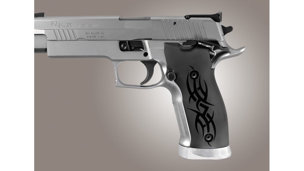 Hogue SIG Sauer P226 SAO X5 X6 Tribal Aluminum - Black Anodize 27106