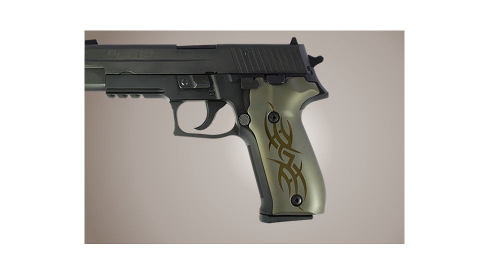 Hogue Sig Sauer P226 Tribal Aluminum Green Anodized 26111