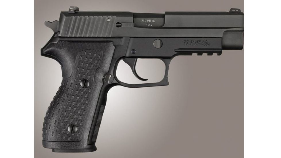 HOGUE SIG Sauer P227 DA/SA Chain Link G10, Solid Black, Screws And Bushings Included, Black 47119