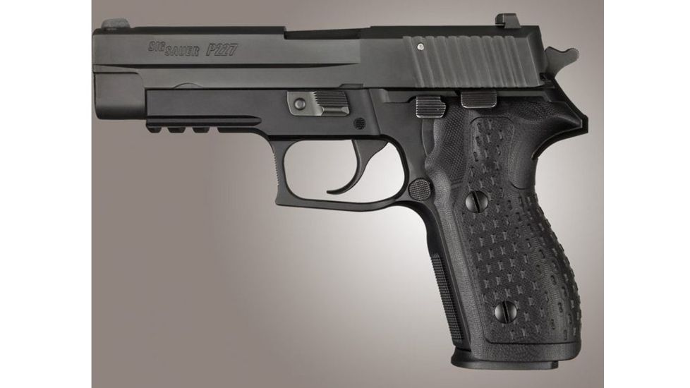 HOGUE SIG Sauer P227 DA/SA Chain Link G10, Solid Black, Screws And Bushings Included, Black 47119