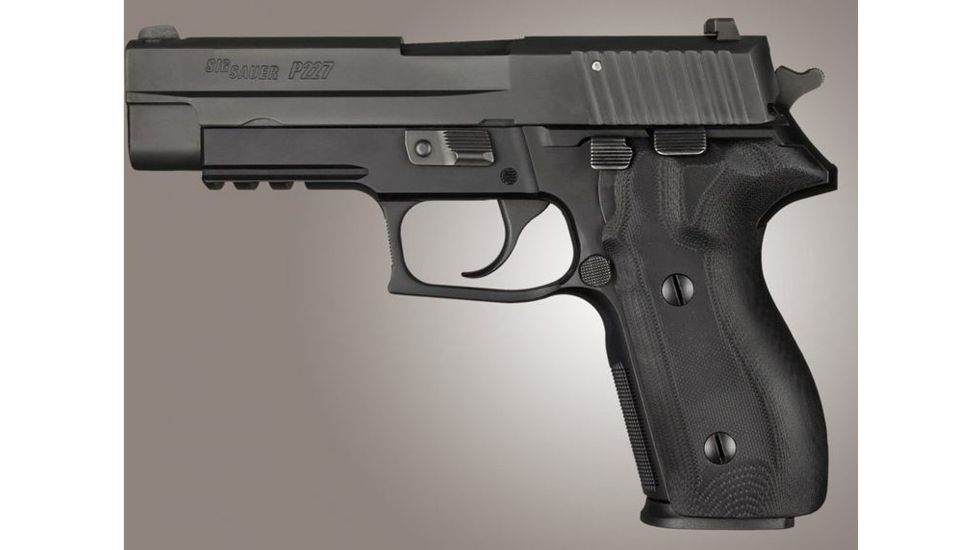 HOGUE SIG Sauer P227 DA/SA G10, Solid Black, Screws And Bushings Included, Black 47169