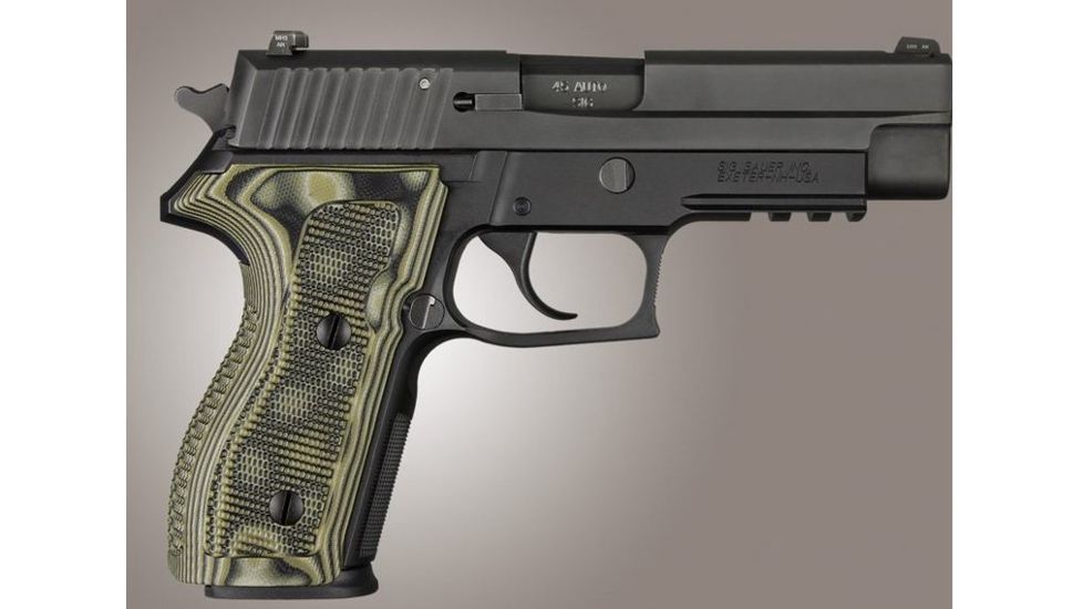 HOGUE SIG Sauer P227 DA/SA Piranha Grip G10, G-Mascus Green, Screws And Bushings Included, Green 47138