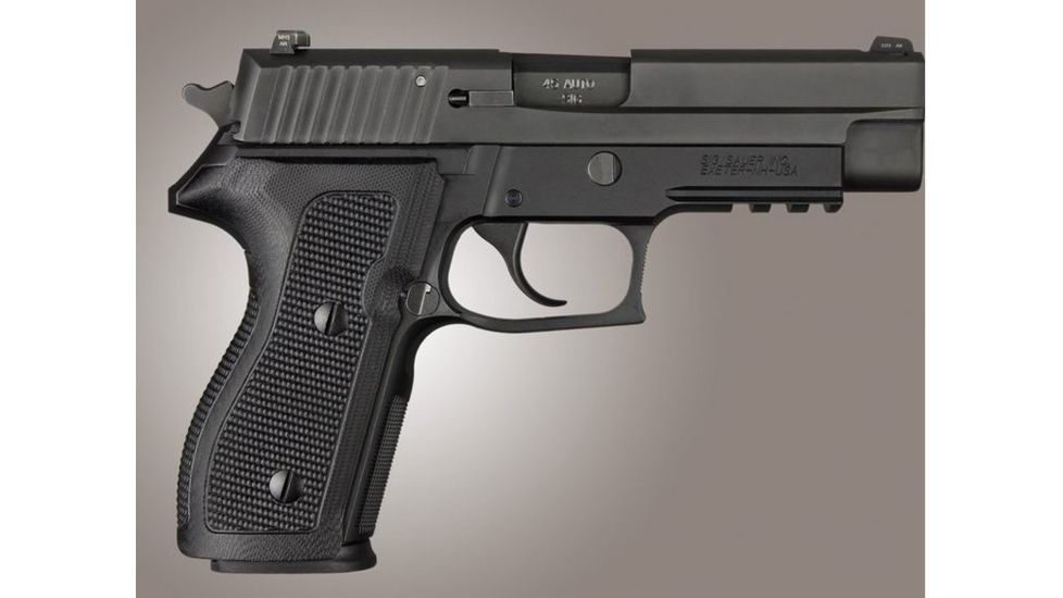 HOGUE SIG Sauer P227 DA/SA Piranha Grip G10, Solid Black, Screws And Bushings Included, Black 47139