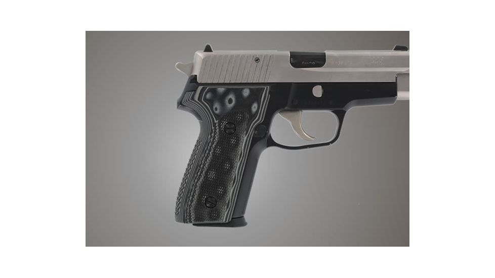 Hogue SIG Sauer P228 P229 Checkered G-10 - G-Mascus Black/Gray 28177-BLKGRY