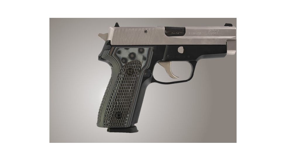 Hogue SIG Sauer P228 P229 Piranha Grip G-10 - G-Mascus Black/Gray 28137-BLKGRY