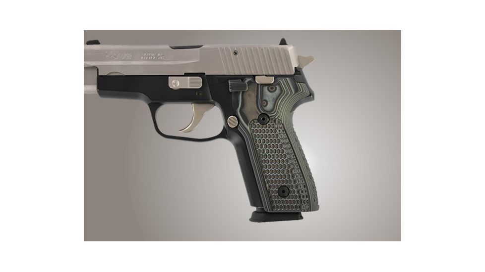 Hogue SIG Sauer P228 P229 Piranha Grip G-10 - G-Mascus Black/Gray 28137-BLKGRY