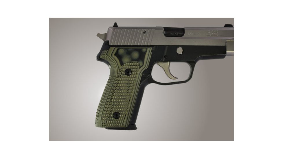 Hogue SIG Sauer P228 P229 Piranha Grip G-10 - G-Mascus Green 28138