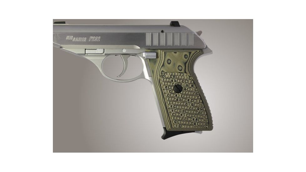 Hogue SIG Sauer P230 P232 Piranha Grip G-10 - G-Mascus Green 30138