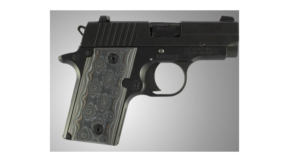 Hogue SIG Sauer P238 G-10 - G-Mascus Black/Gray 38167-BLKGRY