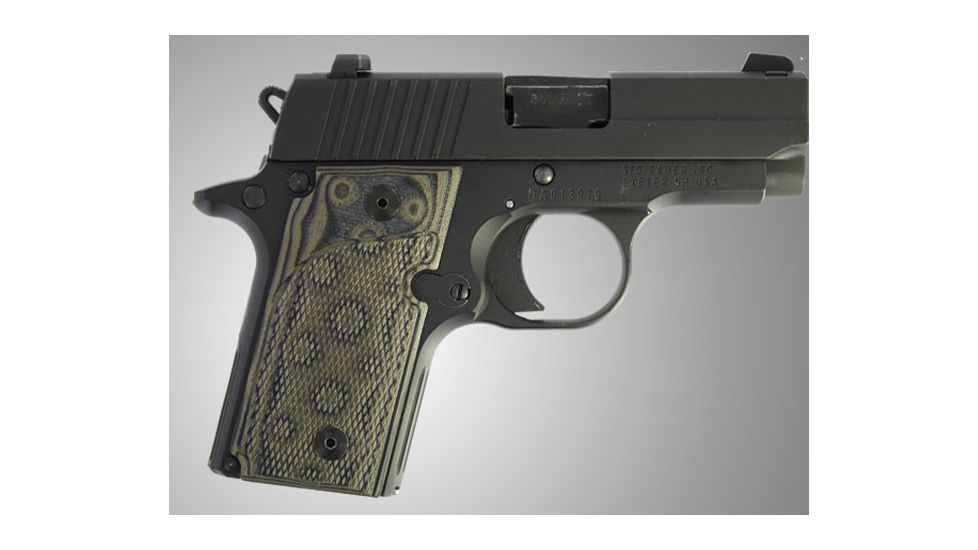Hogue SIG Sauer P238 Checkered G-10 - G-Mascus Green 38178