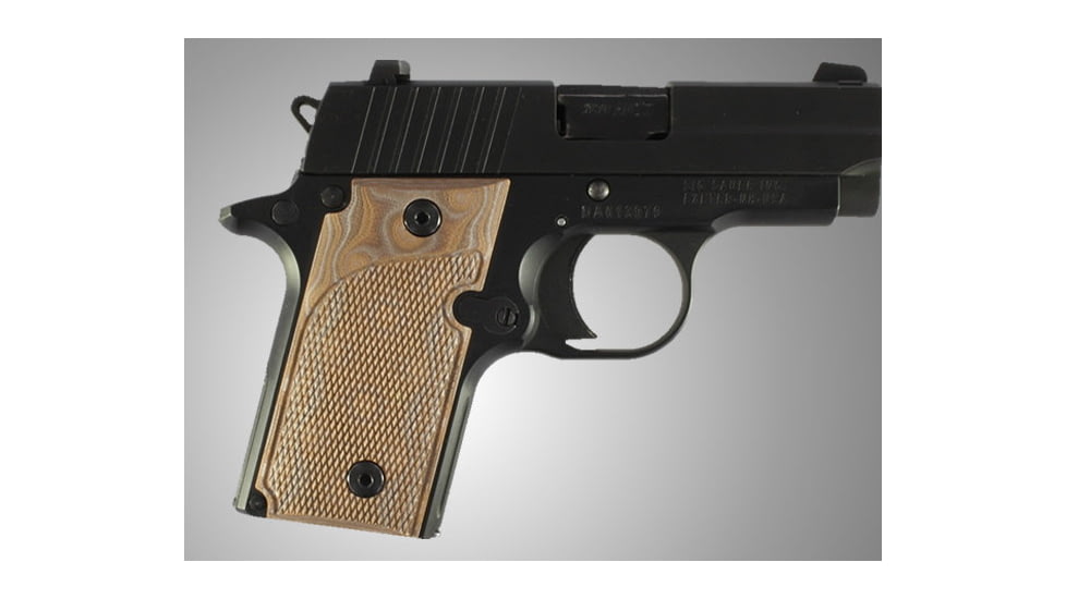 Hogue SIG Sauer P238 Checkered G-10 - G-Mascus Tan 38177-TAN