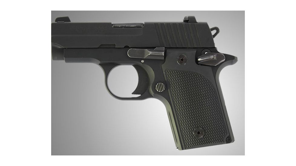 Hogue SIG Sauer P238 Checkered G-10 - Solid Black 38179