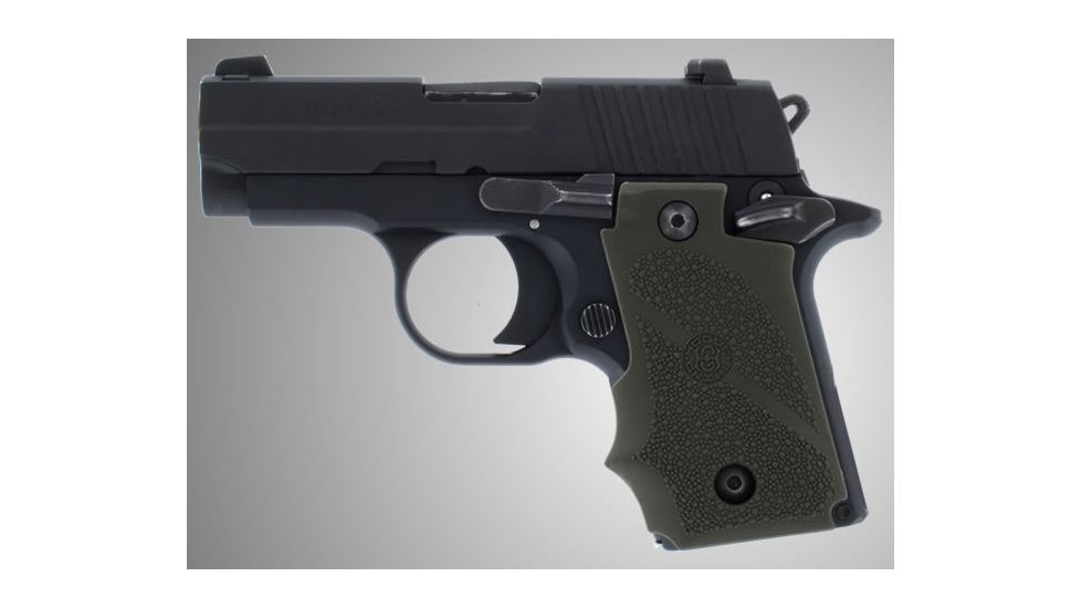 Hogue SIG Sauer P238 Rubber Grip with Finger Grooves OD Green 38001
