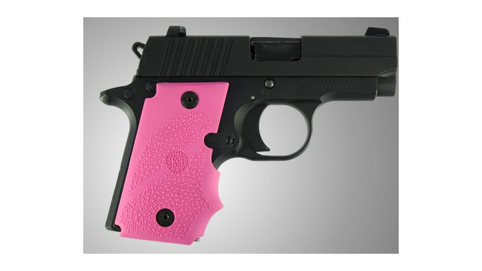 Hogue SIG Sauer P238 Rubber Grip with Finger Grooves Pink 38007