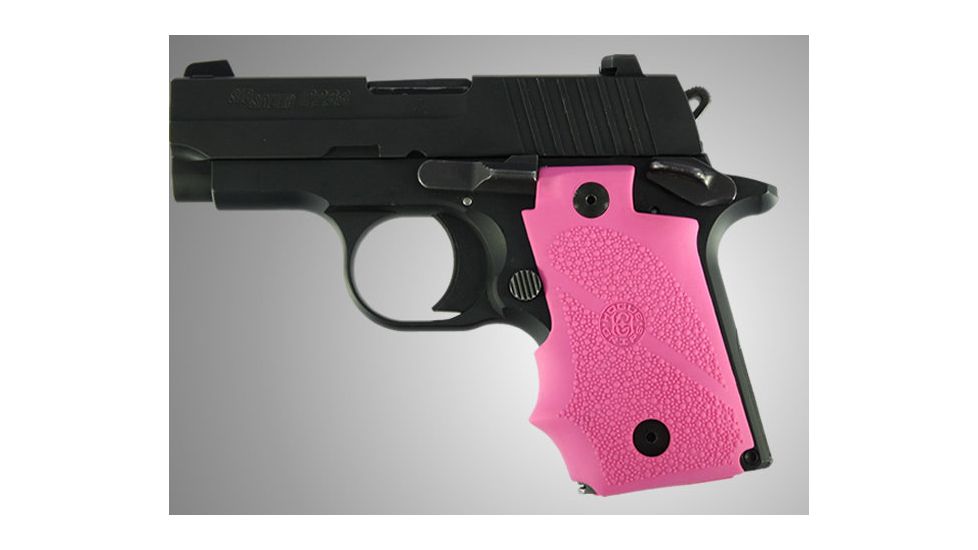 Hogue SIG Sauer P238 Rubber Grip with Finger Grooves Pink 38007