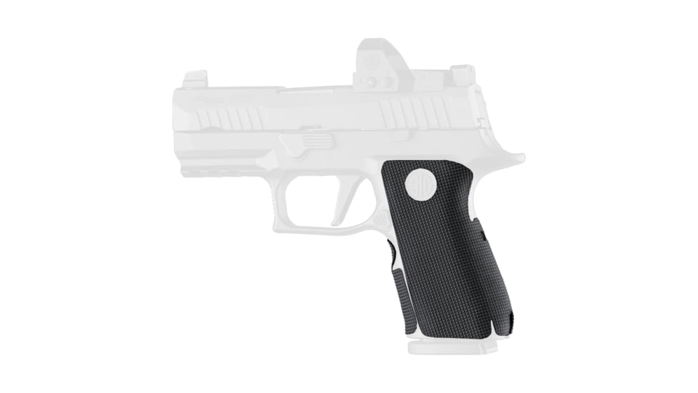 Hogue Sig Sauer P320 9/40/357, Wrapter Rubber Adhesive Grip, Block Texture, Medium Grip Module Full Size, Black, 17638