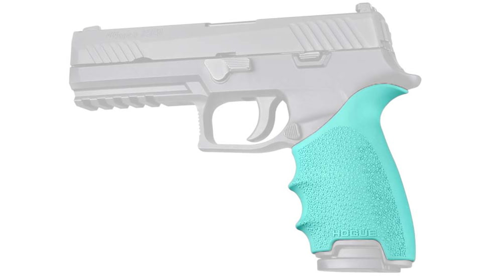 Hogue SIG Sauer P320 Full Size HandALL Beavertail Grip Sleeve, Aqua, 17604