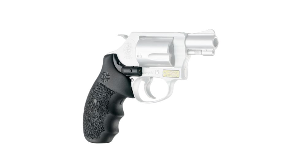 Hogue Smith &amp; Wesson Laser Enhanced Grip, Green Laser, Round Butt Rubber Monogrip, J Frame, Black, 60980