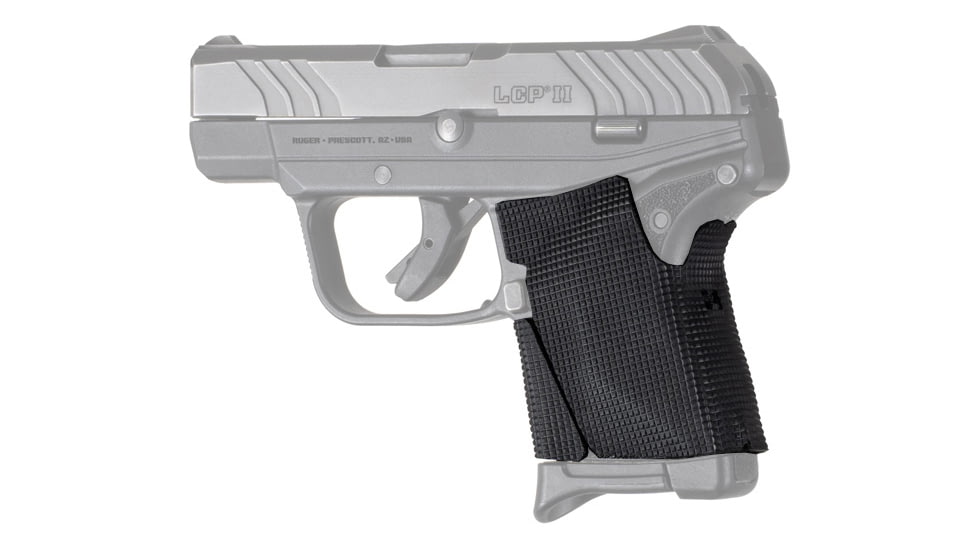 Hogue Wrapter Rubber Adhesive Grip, Ruger LCP II, Black/Block Texture, 18158