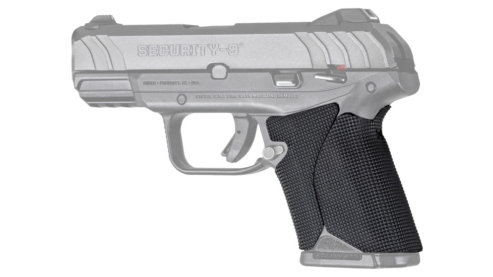 Hogue Wrapter Rubber Adhesive Grip, Ruger Security 9 Compact, Black/Block Texture, 17738