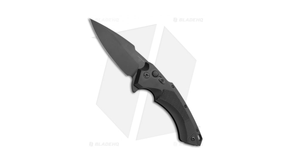 Hogue X5 Tactical Flipper Folding Knife, 4.00in, CPM 154 Steel, Spear Point Blade, Aluminum Black Handle, Black/Black, 8.25in, BHQ-49334