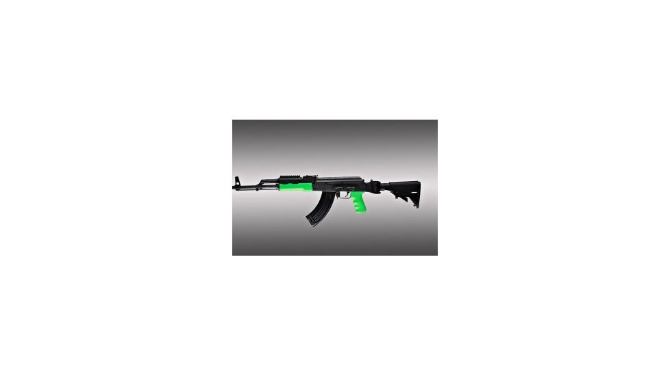 Hogue Zombie-X Glowing AK-47/AK-74 Standard Chinese and Russian Gun Grip Kit - OM Grip and Forend