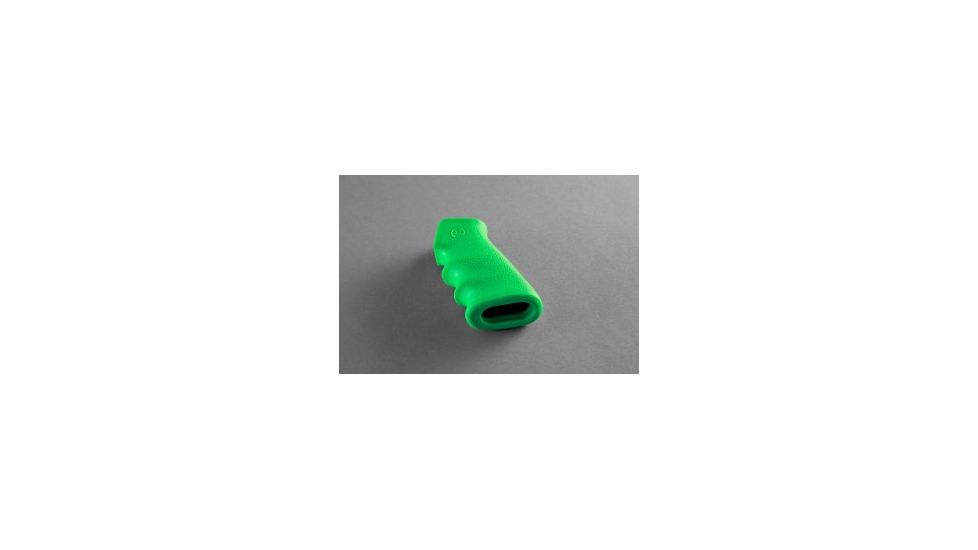 Hogue Zombie-X AR-15/M-16 Rubber Grip with Finger Grooves - Glowing Zombie Green