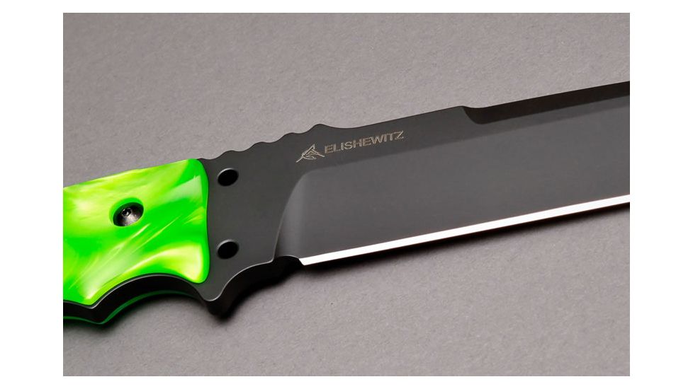 Hogue Zombie-X, Green Polymer Handle, 5.5 in. Black Plain DP HOG35175