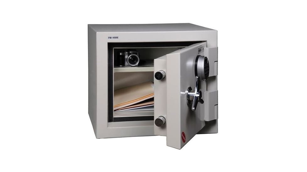 Hollon Safe Hollon FB-450C Fire &amp; Burglay Safe, White, Small FB-450C