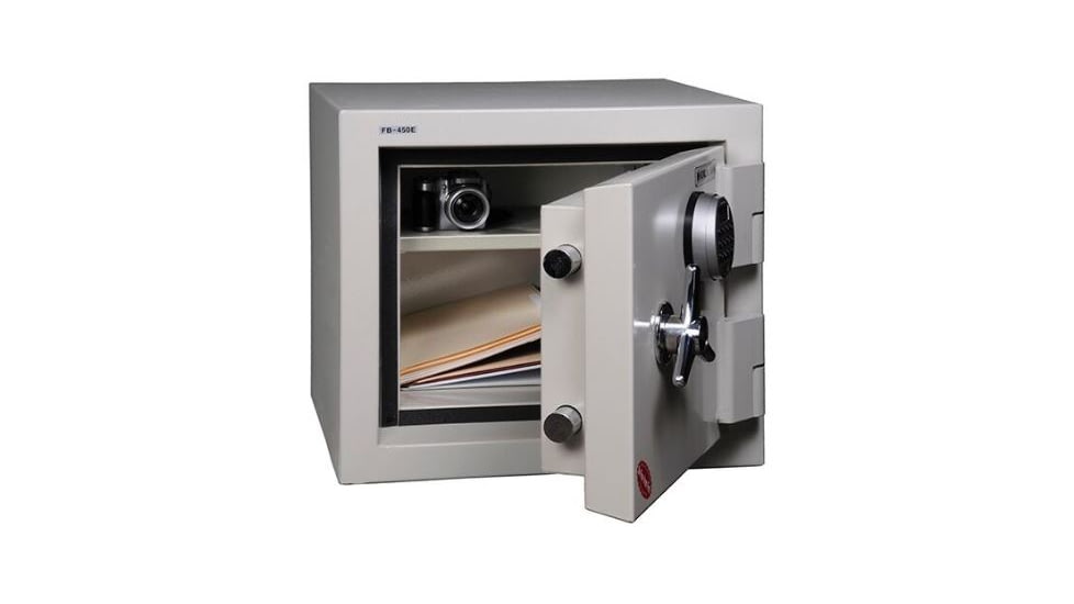 Hollon Safe Hollon FB-450E Fire &amp; Burglay Safe, White, Small FB-450E
