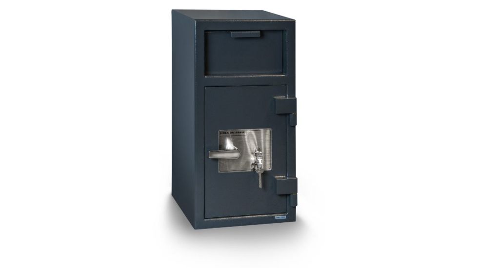 Hollon Safe Hollon FD-2714K Front Loading Depository Safe, Gray, Medium FD-2714K