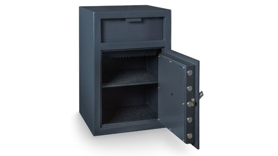 Hollon Safe Hollon FD-3020E Front Loading Depository Safe, Gray, Medium FD-3020E
