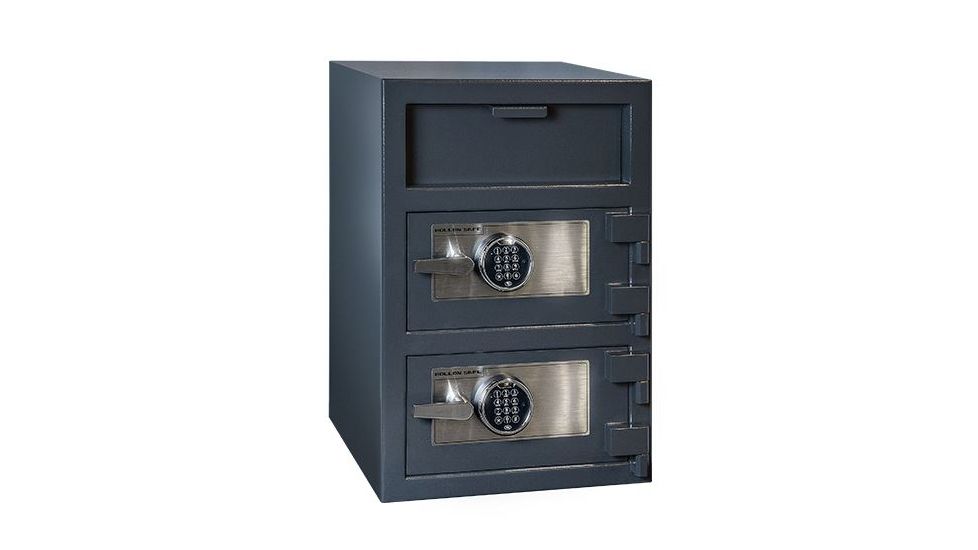 Hollon Safe Hollon FDD-3020EE Double Door Depository Safe, Gray, Medium FDD-3020EE