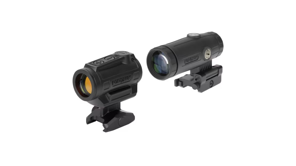 Holosun ARO Advanced Rifle Optic 1x22mm Reflex Red Dot Sight, Red 2MOA Dot Reticle w/ HM3X Magnifier, Black, ARO-RD2 &amp; HM3X