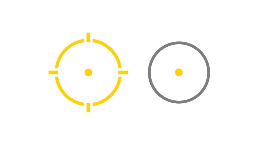 Holosun ARO MRS Advanced Rifle Optic 1x22mm Reflex Red Dot Sight, Gold 2 MOA Dot/2MOA Dot &amp; 65MOA Ring Reticle, Black, ARO-MRS-GD