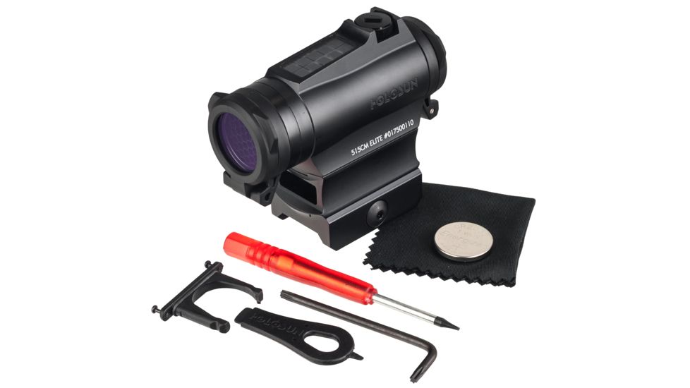 Holosun Elite 2 MOA Dot/65 MOA Circle Dot Solar/Battery Micro Green Dot Sight, Black, HE515CM-GR Elite