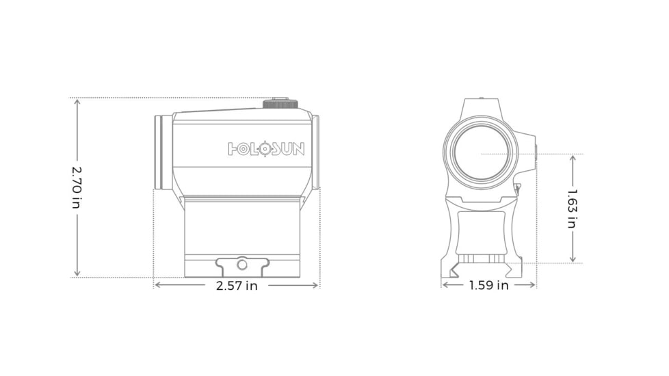 Holosun Green LED 2MOA Dot, Black, HE403B-GR ELITE, EDEMO1