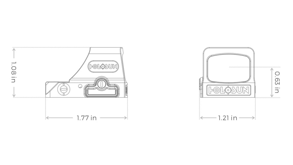 Holosun HE508T-GR-X2 Green Dot Sight, 1x, 2 MOA Dot &amp; 32MOA Circle, Black, HE508T-GR-X2