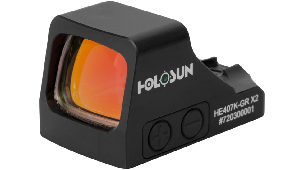 EDEMO Holosun Holosun HE407K-GR X2 Red Dot Reflex Sight, 1x, Green 6 MOA Dot Reticle, Anodized, Black, HE407K-GR X2, EDEMO1