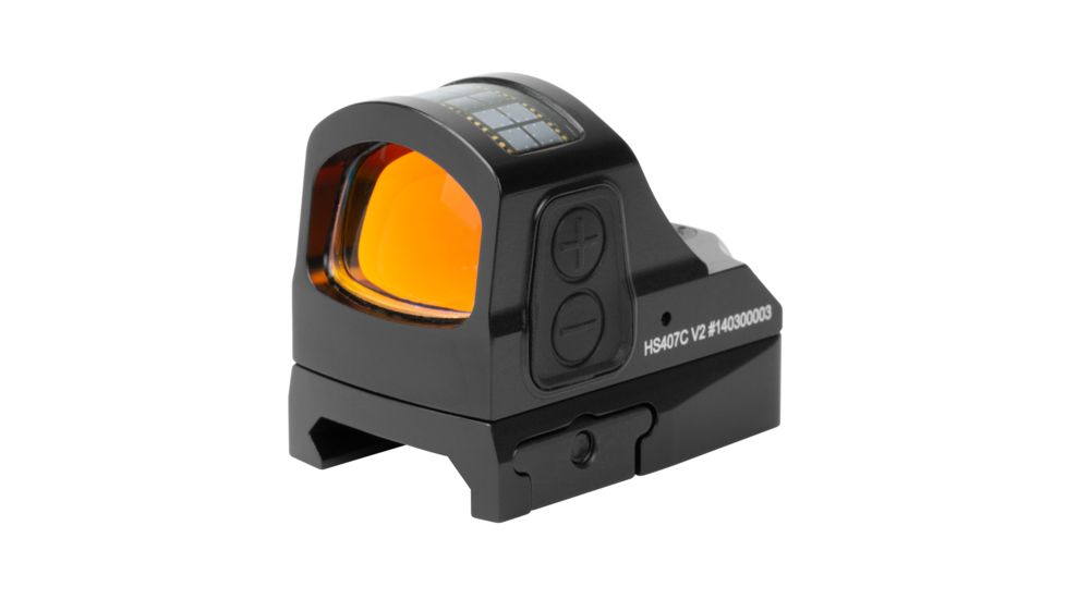Holosun HS407C-V2 Red Dot Sight, 2 MOA Dot, Black, HS407C-V2