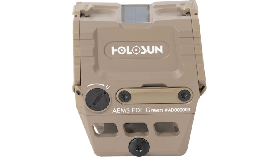 Holosun OPMOD AEMS Red Dot Sight, Green MRS, 2 MOA Dot, Flat Dark Earth, AEMS 221311