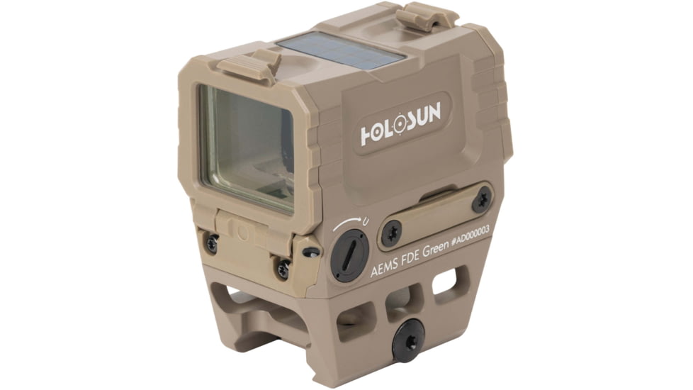 Holosun OPMOD AEMS Red Dot Sight, Green MRS, 2 MOA Dot, Flat Dark Earth, AEMS 221311