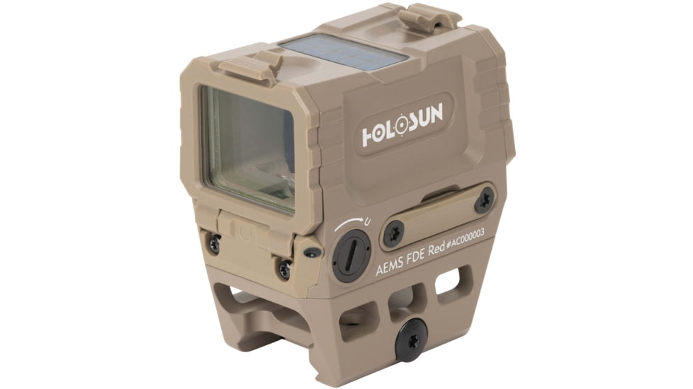 Holosun OPMOD AEMS Red Dot Sight, Red MRS, 2 MOA Dot, Flat Dark Earth, AEMS 211311